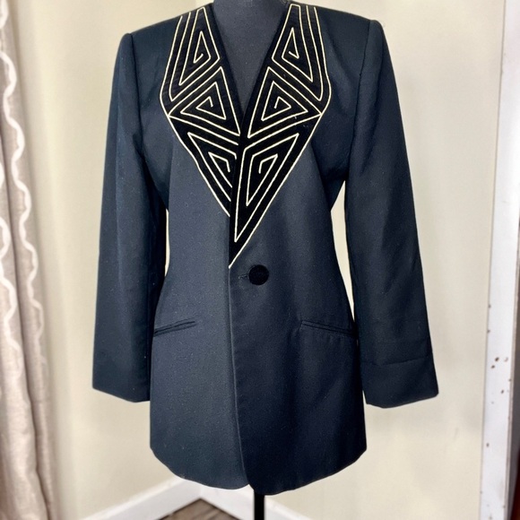 Vintage Velvet Inset Blazer - Picture 6 of 6